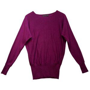 The Limited Women's Wool Pullover Sweater Knit Long Sleeve Size M Purple Stretch